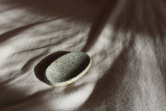 Handmade ceramic centring stone for mindfulness